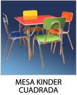 mesa cuadrada de kinder