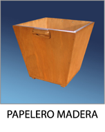 papelero de madera para oficina